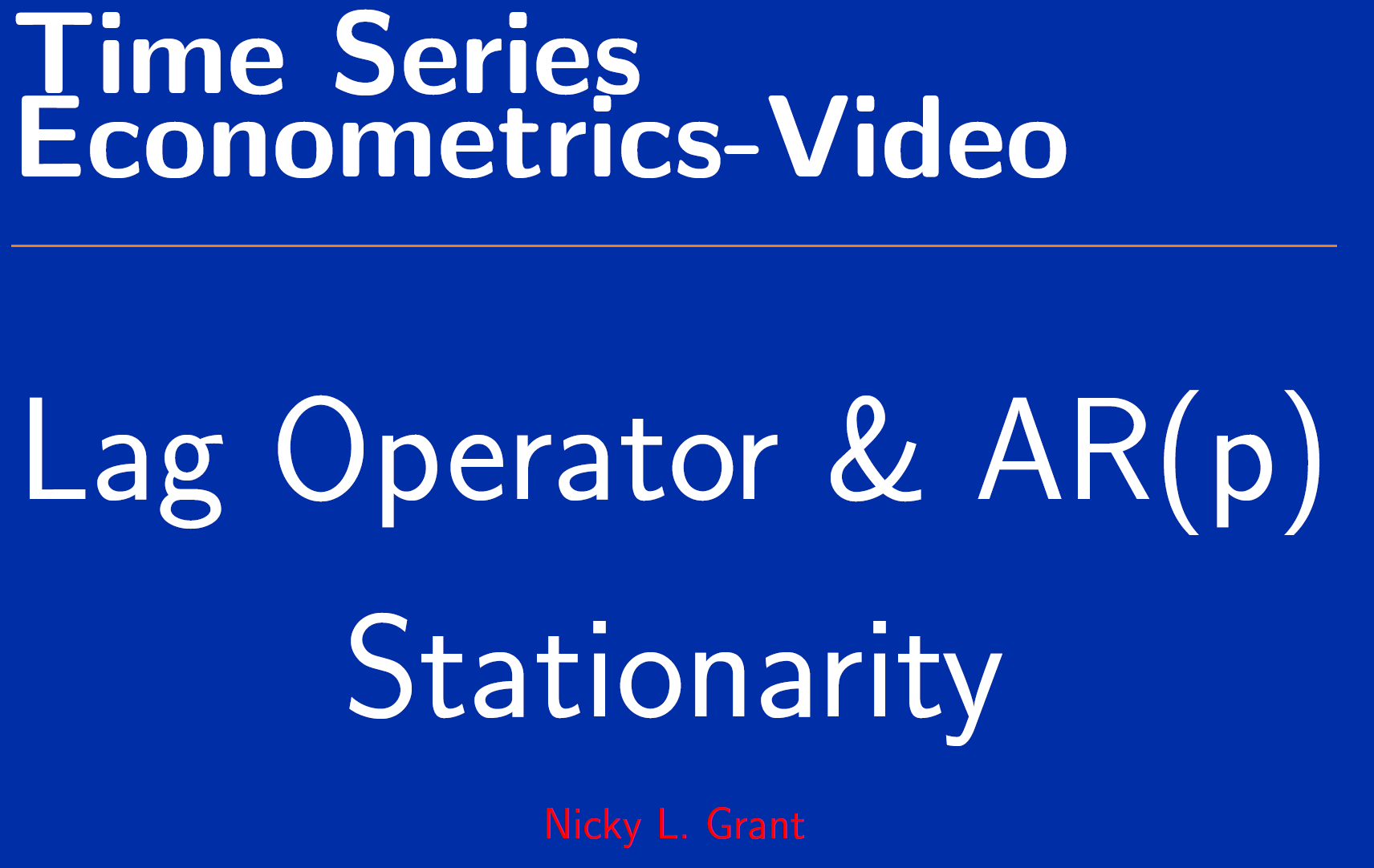 Lag operator diagram from time-series notes